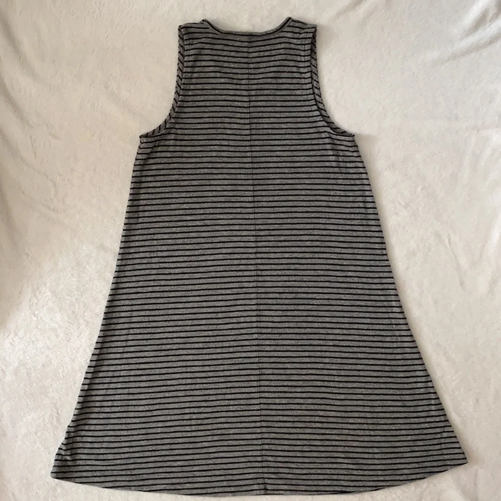 Madewell | Highpoint Tank Dress Sleeveless Above Knee G2326 Gray/Black Stripe S - Picture 9 of 16